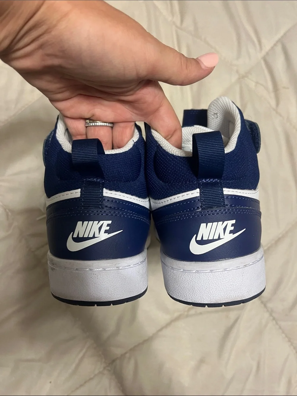 Nike Mid-Top Sneakers in Navy and White